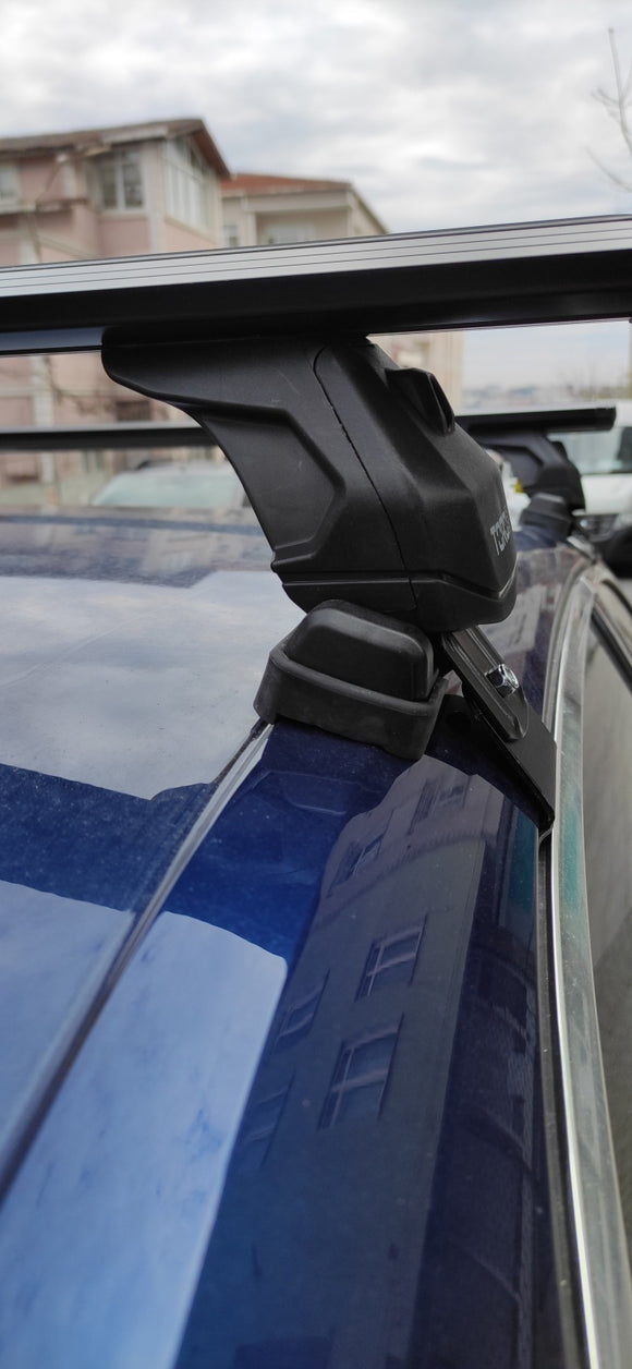 Für Audi A4 B9 Limousine ab 2013 Dachträgersystem, Aluminium-Querstange, Metallhalterung, normales Dach, schwarz