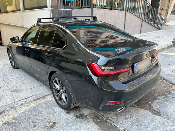 Für BMW 3er G20 ab 2019 Dachträgersystem, Aluminium-Querstange, Metallhalterung, Fixpunkt, Silber