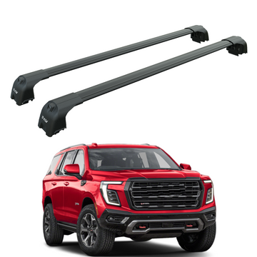 For GMC Yukon (2025-2026) Roof Rack Cross Bars Flush Rail, Black