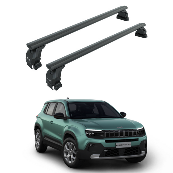 For Jeep Avenger 2022-2025 Roof Rack Cross Bars Normal Roof Alu Black