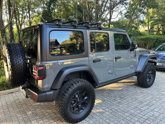For Jeep Wrangler JK 2007-2018 Roof Rack Cross Bars Metal Bracket Rain Gutters Silver