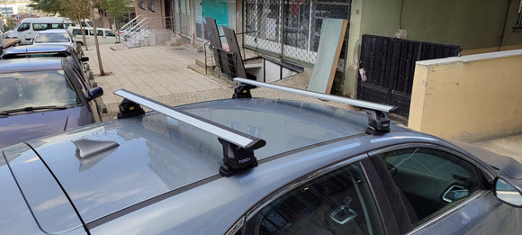 For Kia Ceed 2018-Up Roof Rack Cross Bars Fix Point Alu Silver