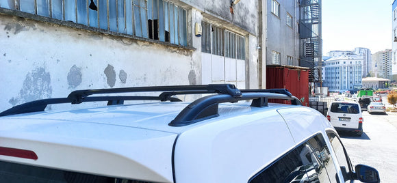 For Volkswagen Caddy III Maxi 2003-2019 Roof Rails and Roof Rack Cross Bars Plus Full Set Black