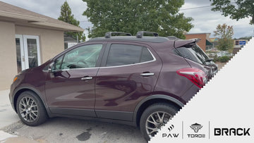 Für Buick Encore 2012-Up Dachträgersystem, Aluminium-Querstange, Metallhalterung, bündige Schienen, Schwarz - 0