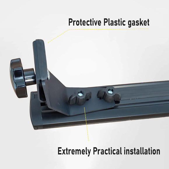 For Patrol Y61  1997-2013 Rain Gutter Roof Rack Cross Bars Metal Bracket Rain Gutters Alu Silver