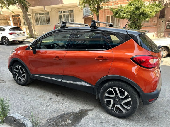 For Renault Captur 2013-2019 Roof Rack System Carrier Cross Bars Aluminum Black