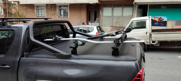 For Toyota Hilux 2015-2025 Bed Rack Cross Bar Roof Rack Alu Black