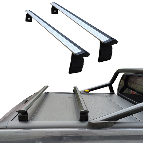 For Toyota Hilux 2015-2025 Bed Rack Cross Bar Roof Rack Alu Silver