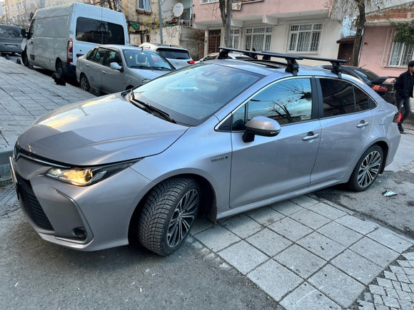 Für Toyota Corolla 2013–18 Dachträger, Querträger, Metallhalterung, normales Dach, Alu, Silber