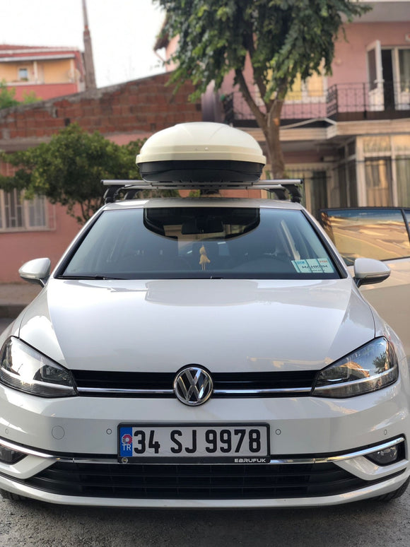 Für Volkswagen Golf 5D 2008–12 Dachträger, Querträger, Metallhalterung, normales Dach, Alu, Silber