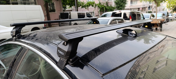 Für Volvo S60 2010-13 Dachträger Querträger Metallhalterung Normales Dach Alu Silber