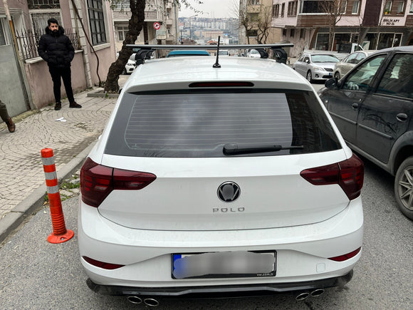 Für Volkswagen Polo 5D 2014–18 Dachträger, Querträger, Metallhalterung, normales Dach, Alu, Schwarz