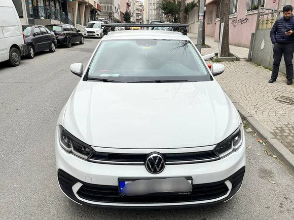 Für Volkswagen Polo 5D 2014–18 Dachträger, Querträger, Metallhalterung, normales Dach, Alu, Schwarz