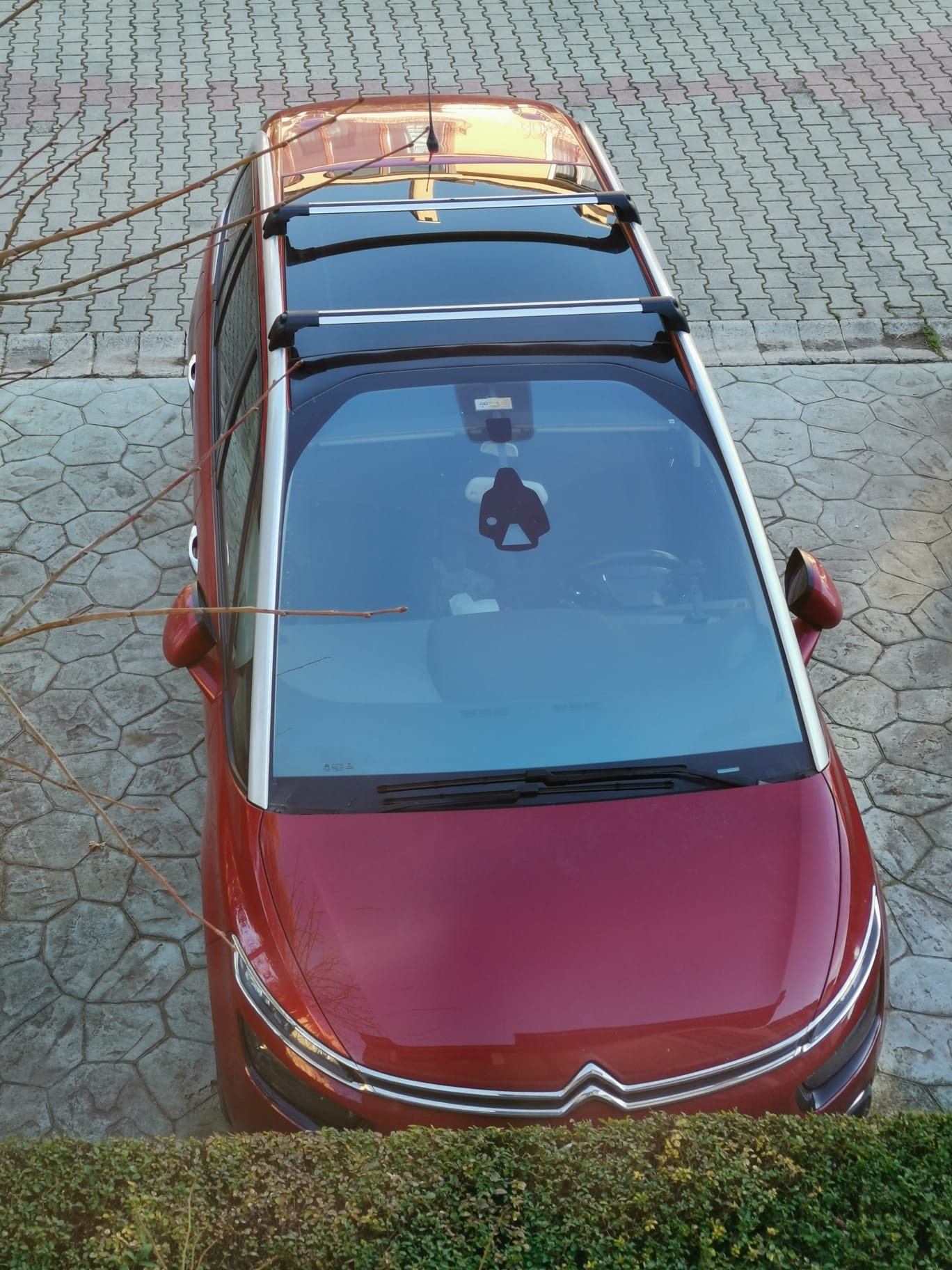 Citroën C4 Grand Picasso Mpv Roof Rack Cross Bars Flush Roof Black 2013- Up - 0