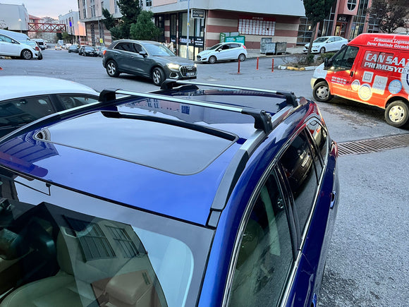 Für Subaru Outback 2014–20 Dachträger, Querträger, Metallhalterung, bündige Schiene, Alu, Silber 203