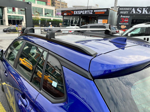 Für Toyota Corolla Cross 2022-Up Dachträger Querträger Metallhalterung Flush Rail Alu Silber