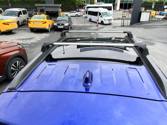 Für Toyota Corolla Cross 2022-Up Dachträger Querträger Metallhalterung Flush Rail Alu Schwarz