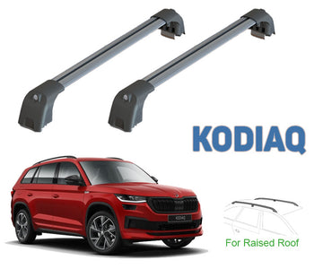 For Skoda Kodiaq 2017-2023 Roof Rack System Carrier Cross Bars Aluminum Black - 0