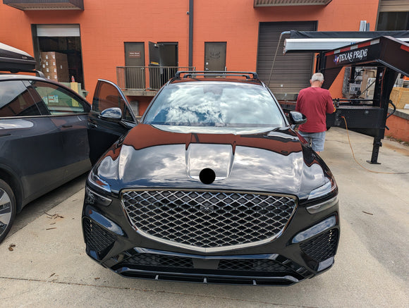 For Genesis GV70 2022-2025 Roof Rack Cross Bars Metal Bracket Flush Rail Black