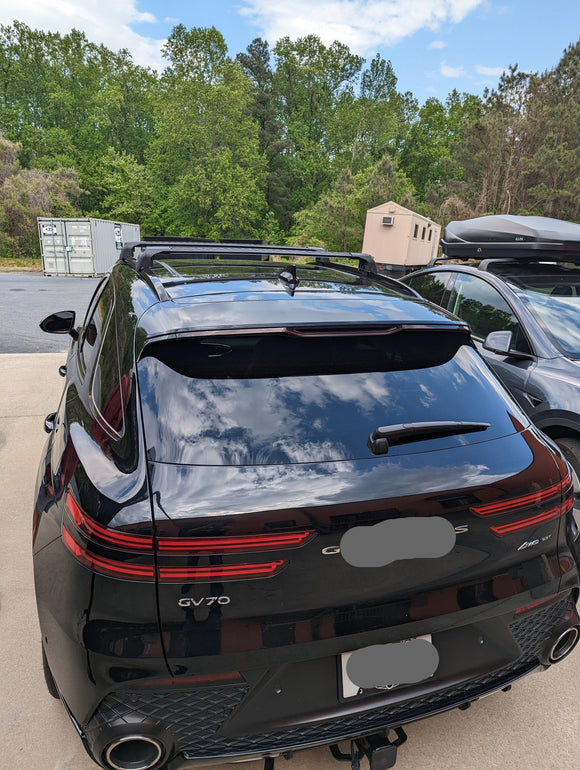 For Genesis GV70 2022-2025 Roof Rack Cross Bars Metal Bracket Flush Rail Black