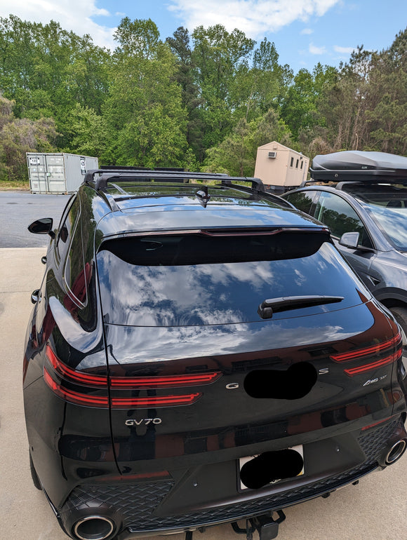 For Genesis GV70 2022-2025 Roof Rack Cross Bars Metal Bracket Flush Rail Alu Silver