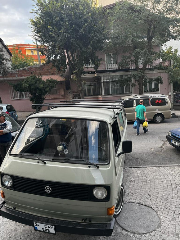 For Volkswagen Transporter T3 1980-1990 Roof Rack Cross Bars Rain Gutters Silver 2 QTY