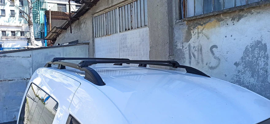Für Volkswagen Caddy V 2020-Up Dachträger Querstange Metallhalterung Erhöhte Schiene Alu Silber
