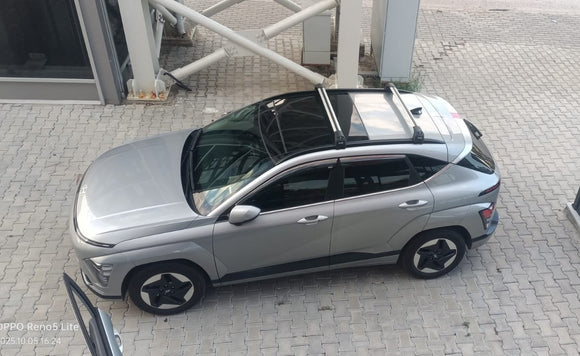 For Hyundai Bayon (2021-2025) Roof Rack Cross Bars Flush Rail, Silver