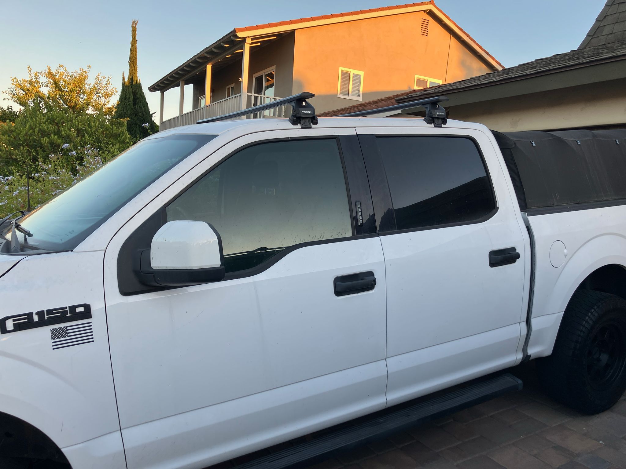 For Ford F150 (Gen 14) 2021-2025 Roof Rack Cross Bars Normal Roof Alu Black