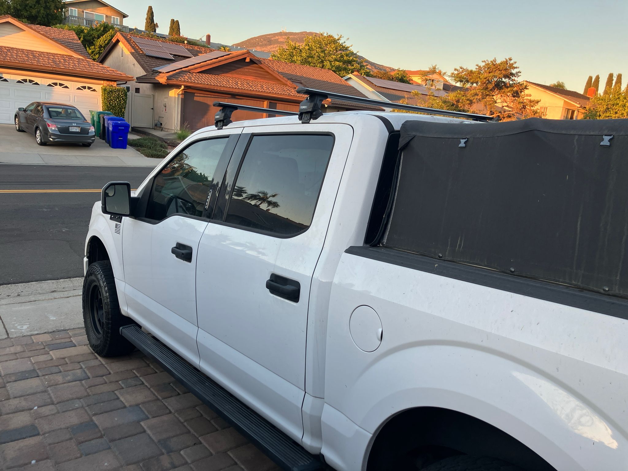 For Ford F150 (Gen 14) 2021-2025 Roof Rack Cross Bars Normal Roof Alu Black
