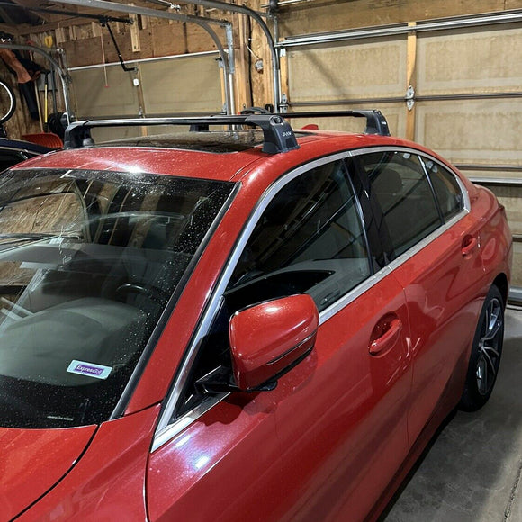 For BMW 3 Series Coupe (E92) 2006-2013 Roof Rack Cross Bars Fix Point, Black