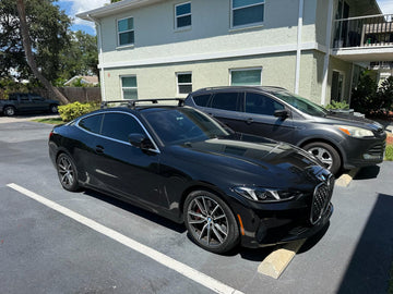 For Bmw 4 Series Coupe (G22) 2021-2026 – Roof Rack Cross Bars (Fix Point, Aluminum, Black) - 0