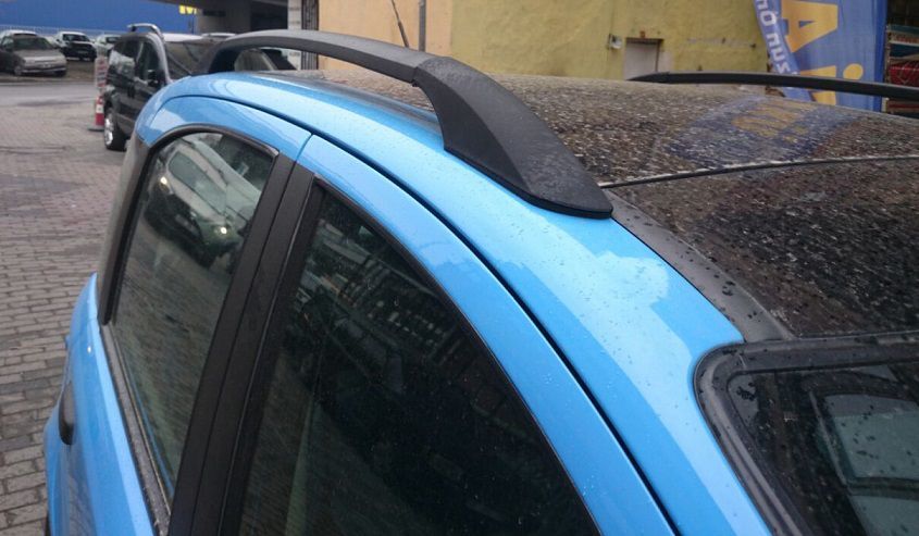 Fiat Panda Rood Rack Fiat Panda 169 Roof Rails 2003-2012 | Black Aluminum Side Roof Rail Sy ...