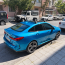 BMW 2 Series Gran Coupe F44 2020-2024 with silver fix point roof rack cross bars installed