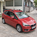 BMW 2 Series Active Tourer F45 2014-2021 black roof rack cross bars fitted to factory flush roof rails