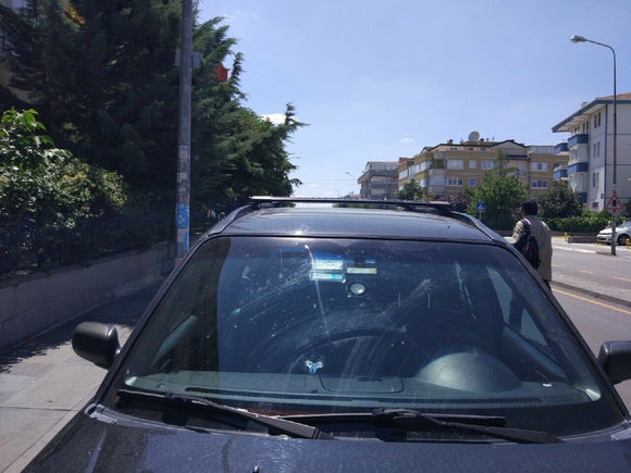 Daihatsu Terios Crossbar Dachträger für Fahrzeuge mit bündigen Bars (1998-2005) schwarz