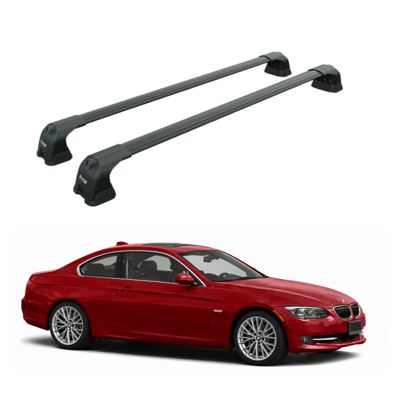 For BMW 3 Series Coupe (E92) 2006-2013 Roof Rack Cross Bars Fix Point, Black