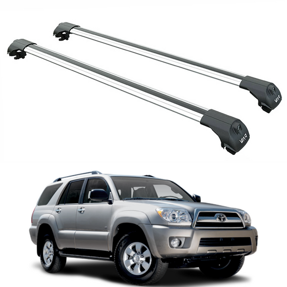 For Toyota 4Runner (N210) 2003-2009 Roof Rack Cross Bars Raised Rail Silver