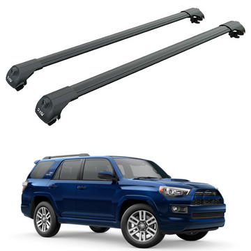 For Toyota 4Runner N280 2010-2024 Roof Rack Cross Bars Raised Rail Alu Black