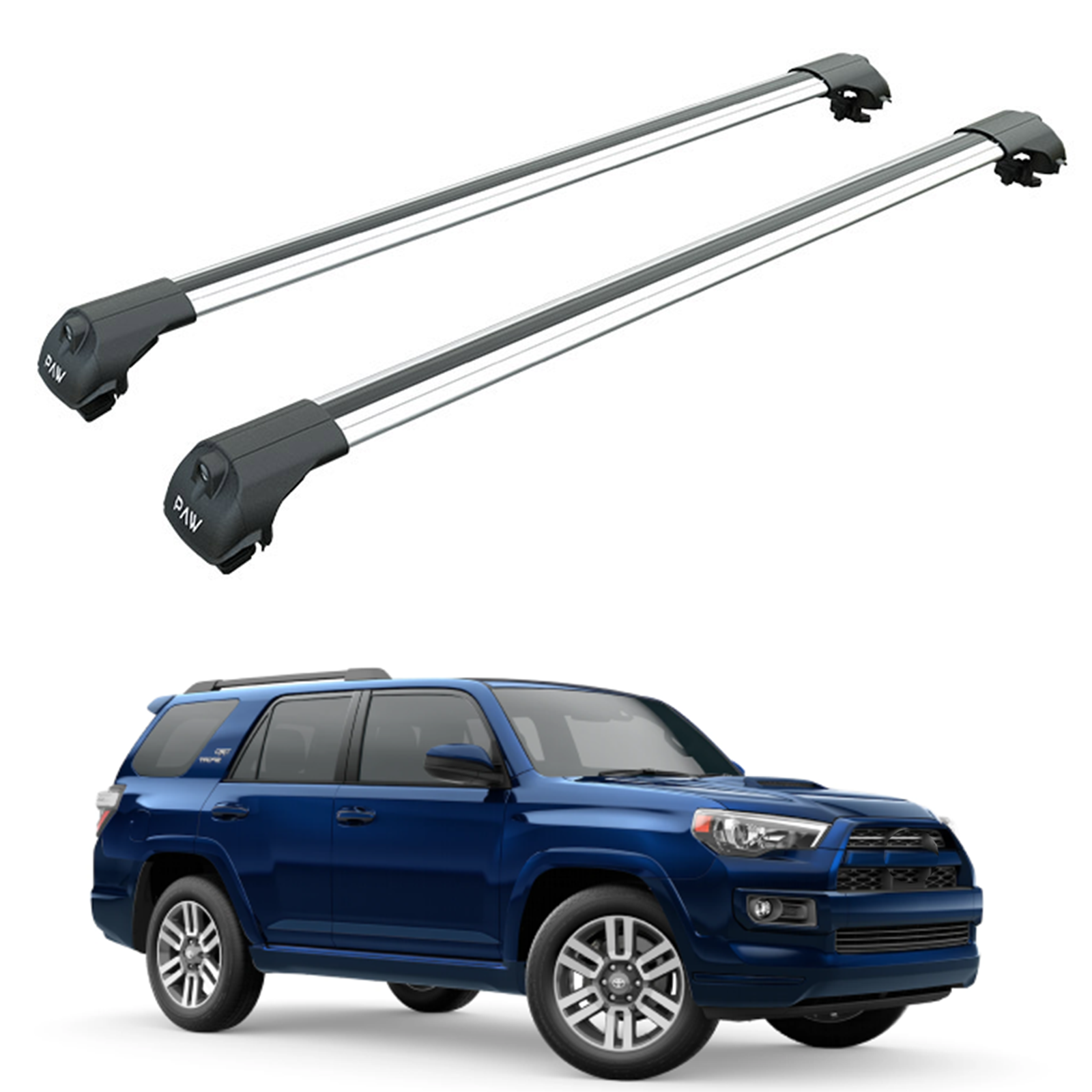 For Toyota 4Runner N280 2010-2024 Roof Rack Cross Bars Raised Rail Alu Silver