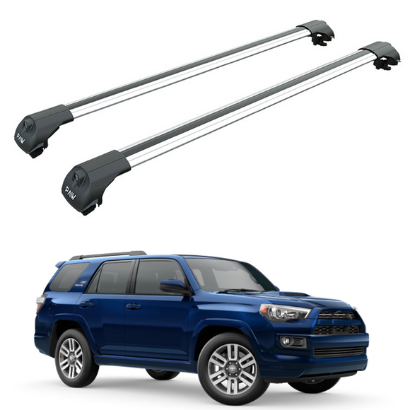 Für Toyota 4Runner 2010-Up Dachträger Querträger Metallhalterung Erhöhte Schiene Alu Silber