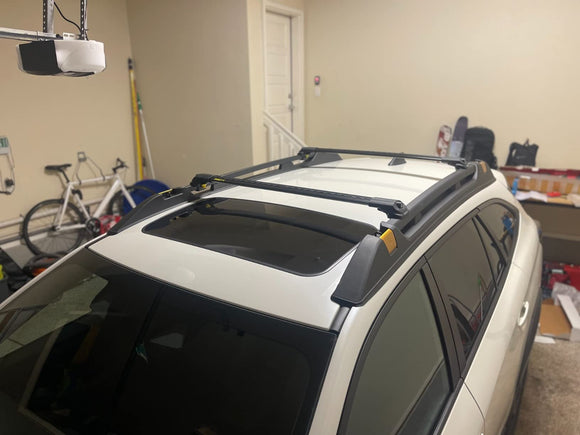 For Subaru Outback Wilderness 2021-2025 Roof Rack Cross Bars Raised Rail Alu Black