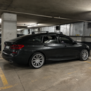 BMW 6 Series GT G32 2017-2023 black roof rack cross bars fitted to factory fixed mounting points