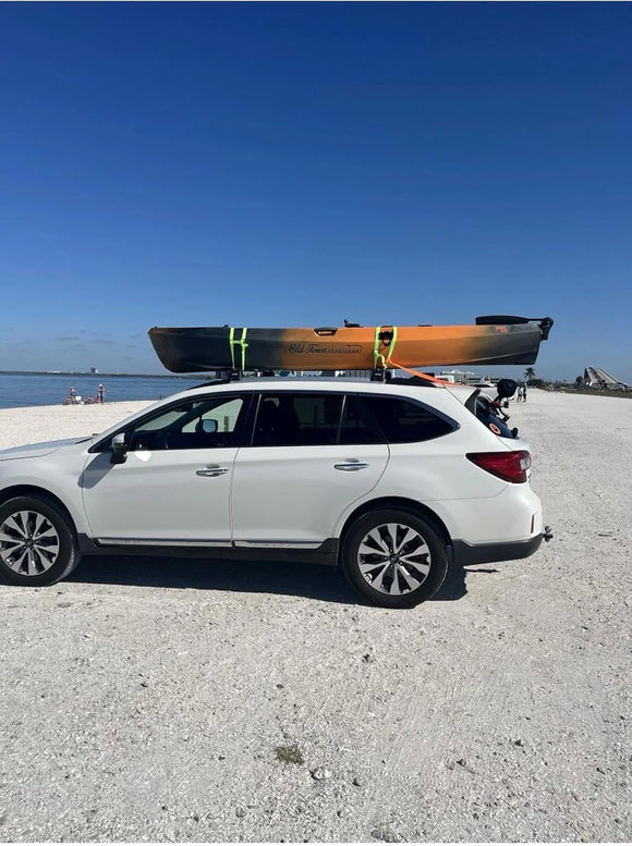 For Subaru Outback BS (2014-2020) Roof Rack Cross Bars Flush Rail, Black