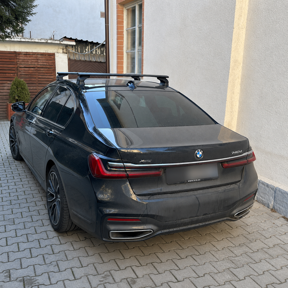 For BMW i7 (G70) 2022-Up Roof Rack Cross Bars Fix Point, Silver
