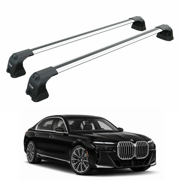 7 Series G70 2022-Up silver roof rack cross bars for fix-point vehicles