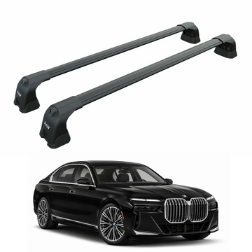 7 Series G70 2022-Up black roof rack cross bars for fix-point vehicles