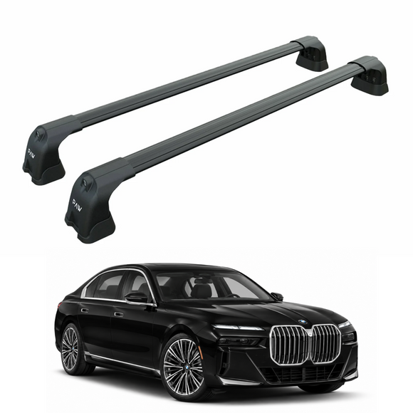 7 Series G70 2022-Up black roof rack cross bars for fix-point vehicles