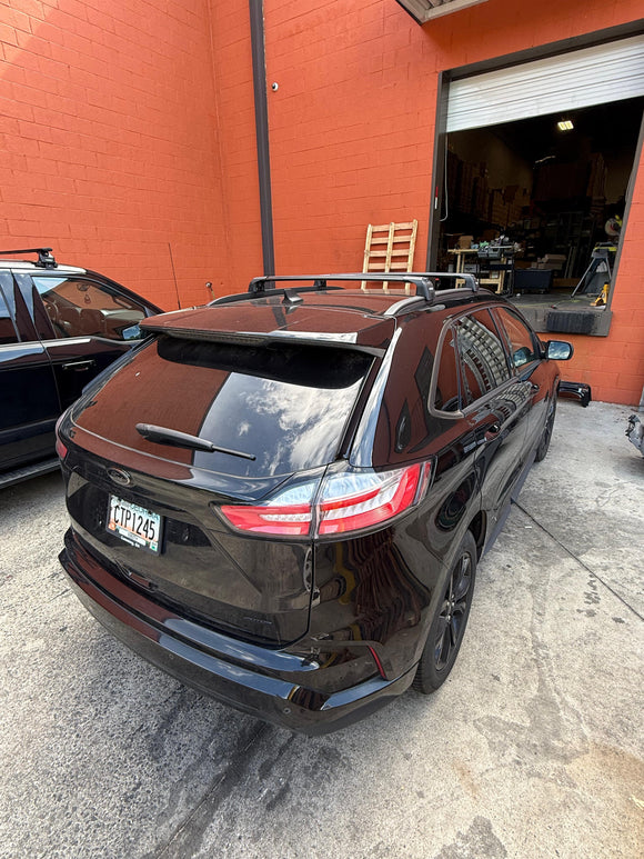 Für Ford Edge 2015-Up Dachträgersystem, Aluminium-Querstange, Metallhalterung, abschließbar, Schwarz