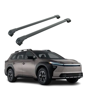 For Toyota bZ Woodland 2026-Up Roof Rack Cross Bars Raised Rail, Black